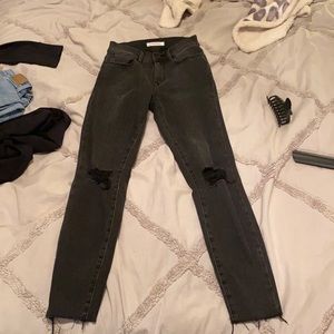 black ripped pacsun jeans.